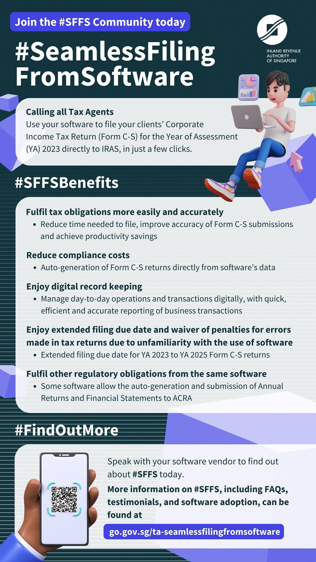 File Tax Returns Directly to IRAS with #SeamlessFilingFromSoftware (#SFFS) for Tax Agents